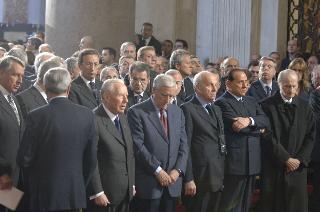 Intervento del Presidente della Repubblica ai funerali solenni del Capitano dell'Esercito Nicola Ciardelli e dei Marescialli dell'Arma dei Carabinieri Franco Lattanzio e Carlo De Trizio, Caduti a Nassiriya in Iraq