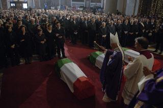Intervento del Presidente della Repubblica ai funerali solenni del Capitano dell'Esercito Nicola Ciardelli e dei Marescialli dell'Arma dei Carabinieri Franco Lattanzio e Carlo De Trizio, Caduti a Nassiriya in Iraq