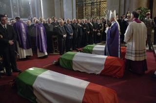 Intervento del Presidente della Repubblica ai funerali solenni del Capitano dell'Esercito Nicola Ciardelli e dei Marescialli dell'Arma dei Carabinieri Franco Lattanzio e Carlo De Trizio, Caduti a Nassiriya in Iraq