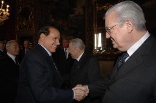 Il Presidente della Repubblica riceve Silvio Berlusconi, Presidente del Consiglio dei ministri, per presentare le dimissioni del Governo