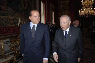 Il Presidente della Repubblica riceve Silvio Berlusconi, Presidente del Consiglio dei ministri, per presentare le dimissioni del Governo