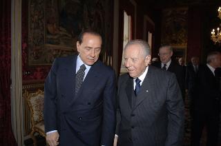 Il Presidente della Repubblica riceve Silvio Berlusconi, Presidente del Consiglio dei ministri, per presentare le dimissioni del Governo