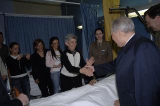 Il Presidente della Repubblica visita i militari sopravvissuti all'attentato a Kabul in Afghanistan, ricoverati nel Policlinico Militare di Roma