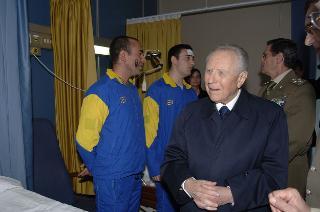 Il Presidente della Repubblica visita i militari sopravvissuti all'attentato a Kabul in Afghanistan, ricoverati nel Policlinico Militare di Roma
