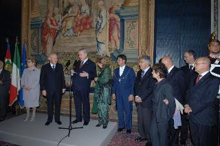 Carlo Azeglio Ciampi saluta il personale civile e militare del Segretariato Generale della Presidenza della Repubblica