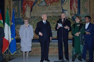Carlo Azeglio Ciampi saluta il personale civile e militare del Segretariato Generale della Presidenza della Repubblica