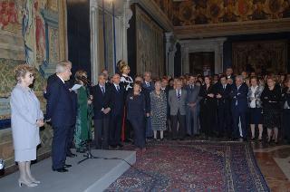 Carlo Azeglio Ciampi saluta il personale civile e militare del Segretariato Generale della Presidenza della Repubblica