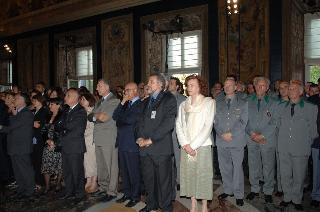 Carlo Azeglio Ciampi saluta il personale civile e militare del Segretariato Generale della Presidenza della Repubblica