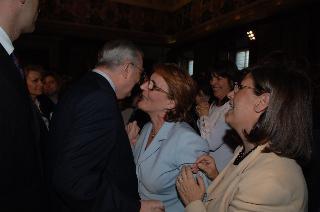 Carlo Azeglio Ciampi saluta il personale civile e militare del Segretariato Generale della Presidenza della Repubblica