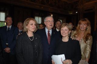 Carlo Azeglio Ciampi saluta il personale civile e militare del Segretariato Generale della Presidenza della Repubblica