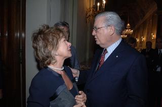 Carlo Azeglio Ciampi saluta il personale civile e militare del Segretariato Generale della Presidenza della Repubblica