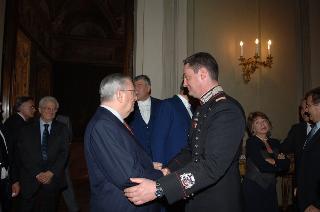 Carlo Azeglio Ciampi saluta il personale civile e militare del Segretariato Generale della Presidenza della Repubblica