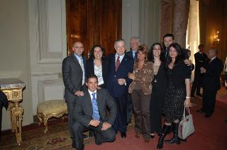Carlo Azeglio Ciampi saluta il personale civile e militare del Segretariato Generale della Presidenza della Repubblica