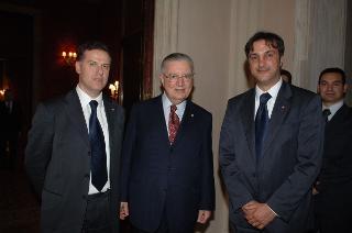 Carlo Azeglio Ciampi saluta il personale civile e militare del Segretariato Generale della Presidenza della Repubblica
