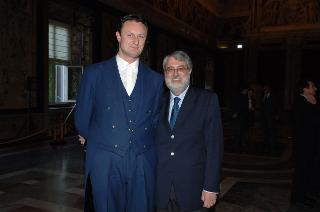 Carlo Azeglio Ciampi saluta il personale civile e militare del Segretariato Generale della Presidenza della Repubblica