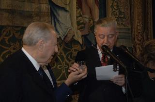 Carlo Azeglio Ciampi saluta il personale civile e militare del Segretariato Generale della Presidenza della Repubblica