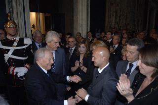Carlo Azeglio Ciampi saluta il personale civile e militare del Segretariato Generale della Presidenza della Repubblica