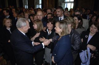 Carlo Azeglio Ciampi saluta il personale civile e militare del Segretariato Generale della Presidenza della Repubblica
