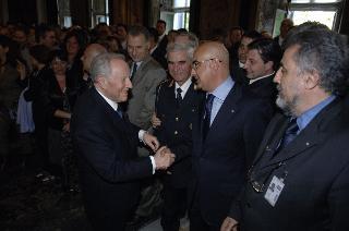 Carlo Azeglio Ciampi saluta il personale civile e militare del Segretariato Generale della Presidenza della Repubblica