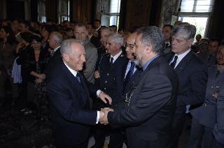 Carlo Azeglio Ciampi saluta il personale civile e militare del Segretariato Generale della Presidenza della Repubblica