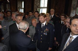 Carlo Azeglio Ciampi saluta il personale civile e militare del Segretariato Generale della Presidenza della Repubblica