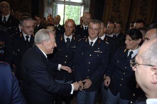 Carlo Azeglio Ciampi saluta il personale civile e militare del Segretariato Generale della Presidenza della Repubblica