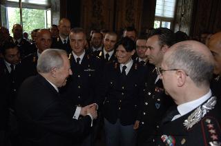 Carlo Azeglio Ciampi saluta il personale civile e militare del Segretariato Generale della Presidenza della Repubblica