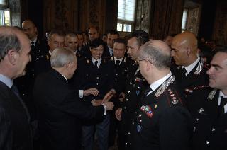 Carlo Azeglio Ciampi saluta il personale civile e militare del Segretariato Generale della Presidenza della Repubblica