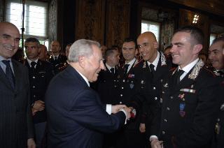 Carlo Azeglio Ciampi saluta il personale civile e militare del Segretariato Generale della Presidenza della Repubblica