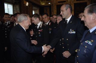 Carlo Azeglio Ciampi saluta il personale civile e militare del Segretariato Generale della Presidenza della Repubblica