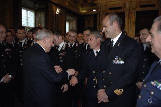 Carlo Azeglio Ciampi saluta il personale civile e militare del Segretariato Generale della Presidenza della Repubblica