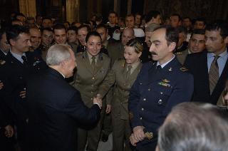 Carlo Azeglio Ciampi saluta il personale civile e militare del Segretariato Generale della Presidenza della Repubblica