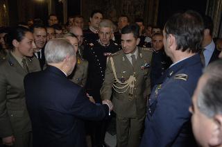 Carlo Azeglio Ciampi saluta il personale civile e militare del Segretariato Generale della Presidenza della Repubblica
