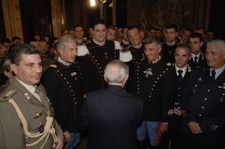 Carlo Azeglio Ciampi saluta il personale civile e militare del Segretariato Generale della Presidenza della Repubblica