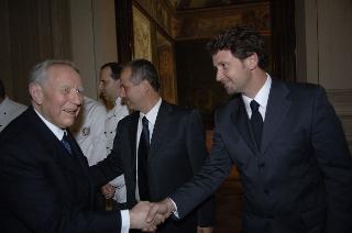 Carlo Azeglio Ciampi saluta il personale civile e militare del Segretariato Generale della Presidenza della Repubblica