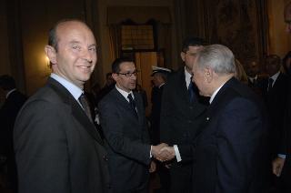 Carlo Azeglio Ciampi saluta il personale civile e militare del Segretariato Generale della Presidenza della Repubblica