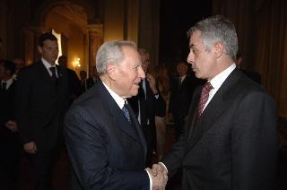 Carlo Azeglio Ciampi saluta il personale civile e militare del Segretariato Generale della Presidenza della Repubblica