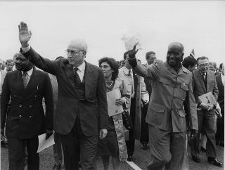 Il Presidente della Repubblica Francesco Cossiga durate il suo viaggio in Africa. Zambia (5 - 10 febbraio 1989)
