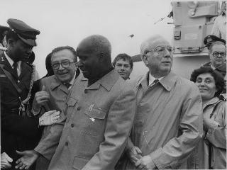 Il Presidente della Repubblica Francesco Cossiga durate il suo viaggio in Africa. Zambia (5 - 10 febbraio 1989)