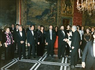 Incontro del Presidente della Repubblica Francesco Cossiga con il Consiglio Direttivo della Camera Nazionale dell'Alta moda