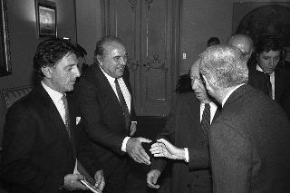 Visita del Presidente della Repubblica Francesco Cossiga alla città  di Genova