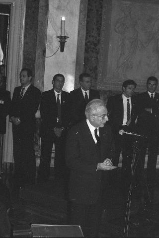 Visita del Presidente della Repubblica Francesco Cossiga alla città  di Genova