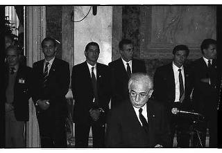 Visita del Presidente della Repubblica Francesco Cossiga alla città  di Genova