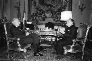 Incontro del Presidente della Repubblica Francesco Cossiga con Giuseppe Alessi, Presidente dell'Istituto Enciclopedia italiana