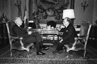 Incontro del Presidente della Repubblica Francesco Cossiga con Giuseppe Alessi, Presidente dell'Istituto Enciclopedia italiana