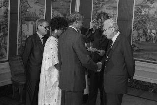 Il Presidente della Repubblica Francesco Cossiga incontra Nelson Mandela