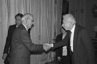 Incontro privato del Presidente della Repubblica Francesco Cossiga con Giorgio Perlasca