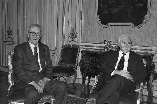 Incontro privato del Presidente della Repubblica Francesco Cossiga con Giorgio Perlasca