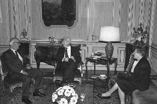 Incontro privato del Presidente della Repubblica Francesco Cossiga con Giorgio Perlasca