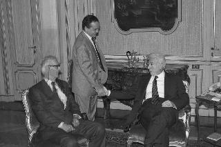 Incontro privato del Presidente della Repubblica Francesco Cossiga con Giorgio Perlasca